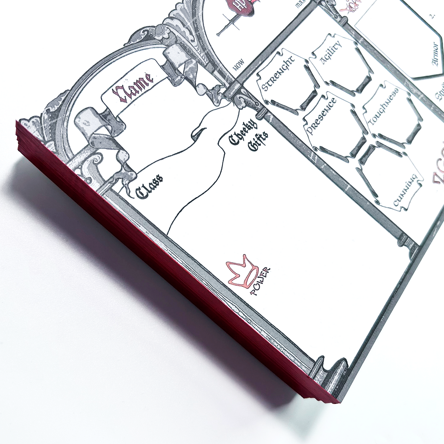 Character sheet notebook