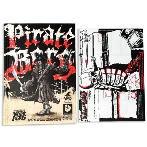 Pirate Borg podręcznik RPG i karty postaci
